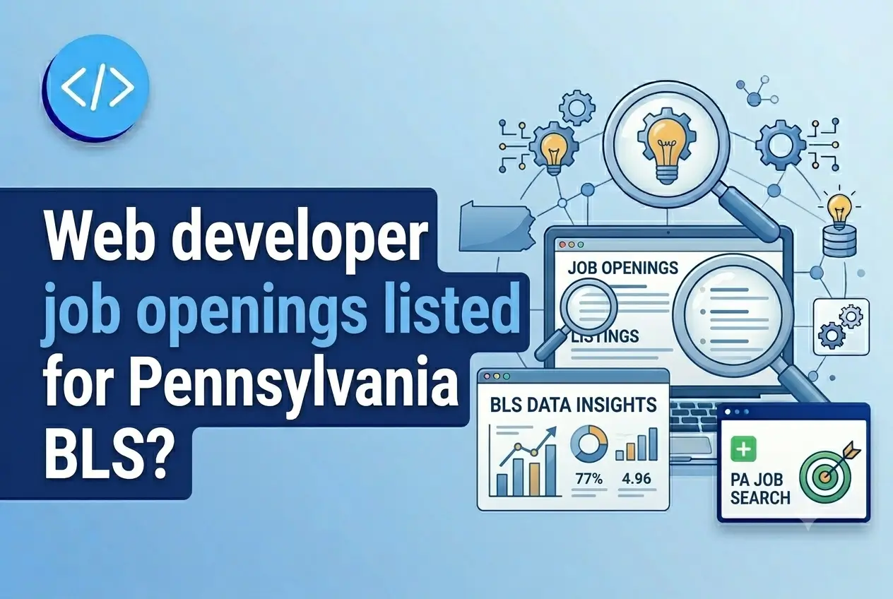 web developer job openings listed for pennsylvania bls